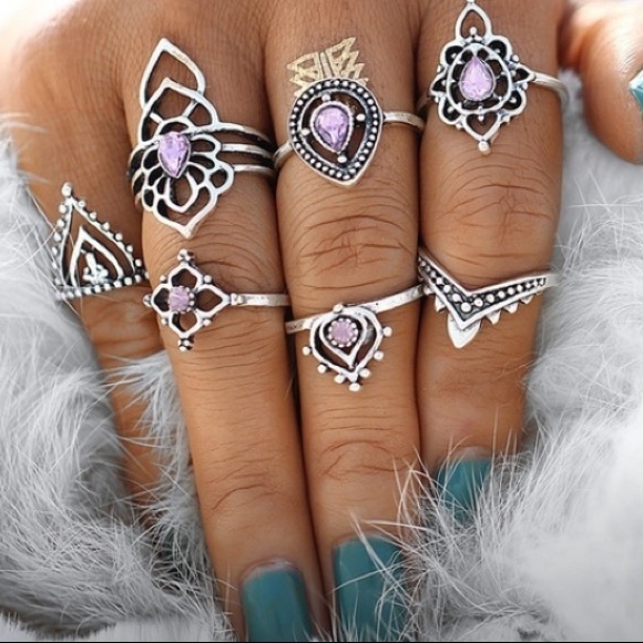 Jewelry - ❌SOLD❌7 pcs Rings Set Bohemian Festival